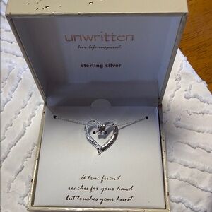 Unwritten Silver Heart Pendant Necklace